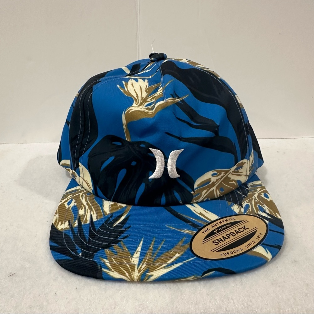 Hurley Blue and Black Floral Snapback Cap